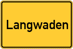 Place name sign Langwaden