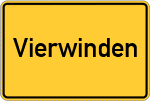 Place name sign Vierwinden, Erft