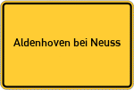 Place name sign Aldenhoven bei Neuss