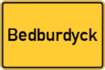 Place name sign Bedburdyck
