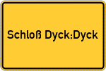 Place name sign Schloß Dyck;Dyck, Schloß
