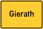 Place name sign Gierath