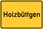 Place name sign Holzbüttgen