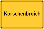 Place name sign Korschenbroich