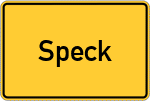 Place name sign Speck