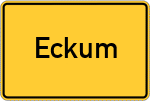Place name sign Eckum