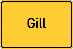 Place name sign Gill