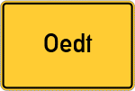 Place name sign Oedt