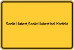 Place name sign Sankt Hubert;Sankt Hubert bei Krefeld