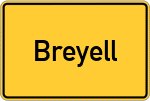 Place name sign Breyell