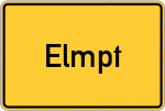 Place name sign Elmpt