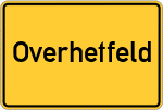 Place name sign Overhetfeld