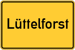 Place name sign Lüttelforst