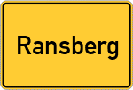 Place name sign Ransberg