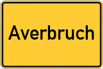 Place name sign Averbruch