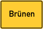 Place name sign Brünen