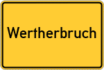 Place name sign Wertherbruch