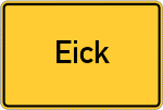 Place name sign Eick
