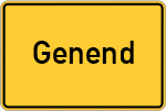 Place name sign Genend