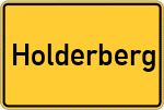 Place name sign Holderberg