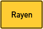 Place name sign Rayen
