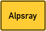 Place name sign Alpsray