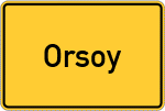 Place name sign Orsoy, Niederrhein