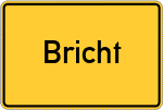 Place name sign Bricht, Niederrhein