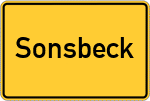 Place name sign Sonsbeck