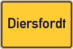 Place name sign Diersfordt