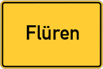 Place name sign Flüren