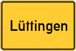 Place name sign Lüttingen