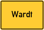 Place name sign Wardt
