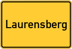 Place name sign Laurensberg, Kreis Aachen