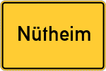 Place name sign Nütheim