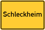Place name sign Schleckheim