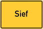 Place name sign Sief