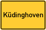 Place name sign Küdinghoven