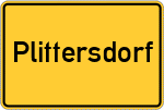 Place name sign Plittersdorf