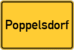 Place name sign Poppelsdorf