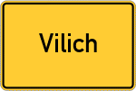 Place name sign Vilich