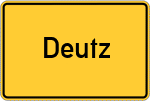 Place name sign Deutz