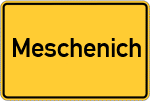 Place name sign Meschenich
