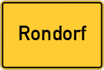 Place name sign Rondorf, Rheinland
