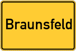 Place name sign Braunsfeld