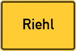 Place name sign Riehl