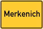 Place name sign Merkenich