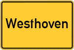 Place name sign Westhoven