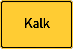 Place name sign Kalk