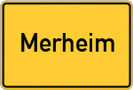 Place name sign Merheim